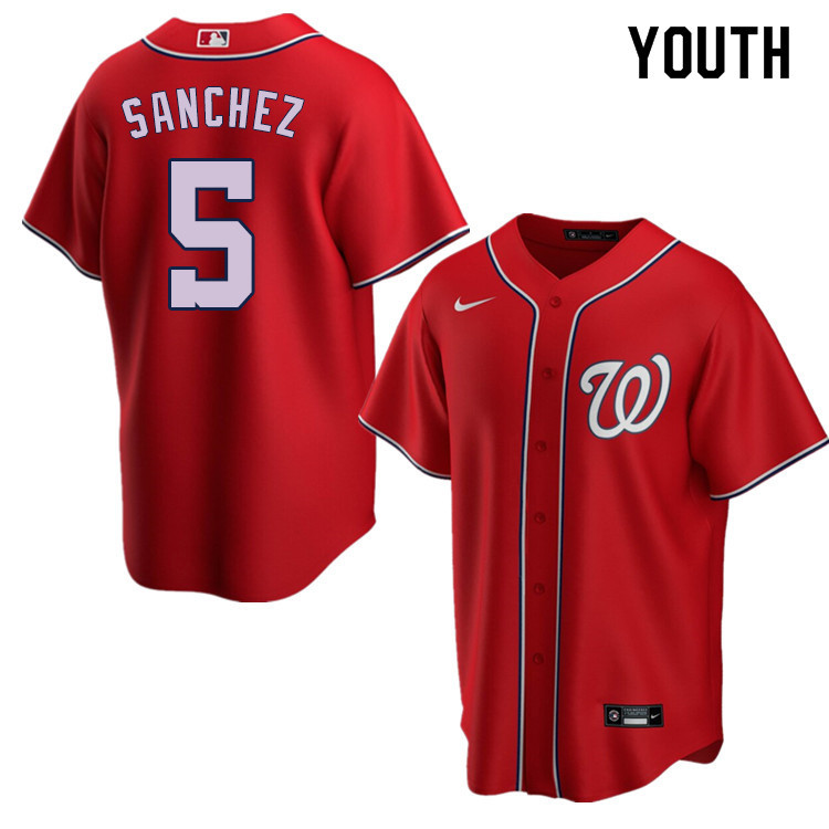 Nike Youth #5 Adrian Sanchez Washington Nationals Baseball Jerseys Sale-Red